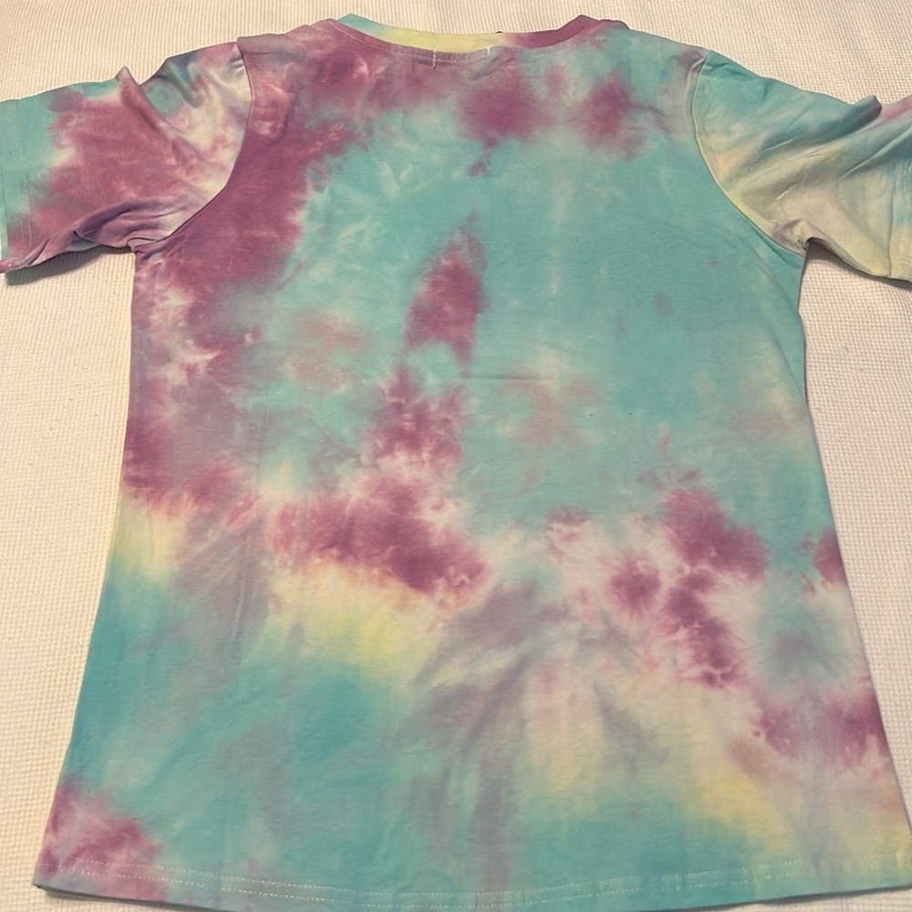 Tie-Dye Short Pajama Set - Pastel Blue & Purple - Unbranded - Picture 12 of 16